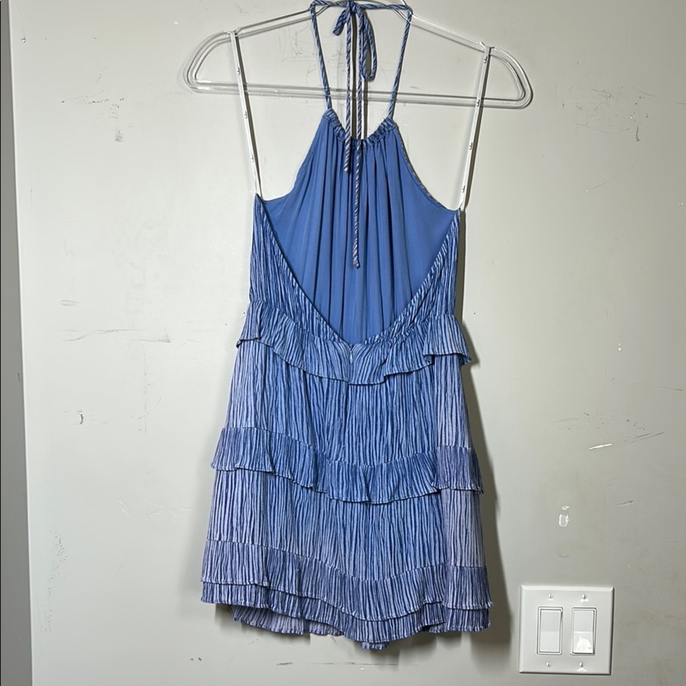 Lulu's Downright Darling Light Blue Ruffled Halter Mini Dress - XS - Picture 6 of 12